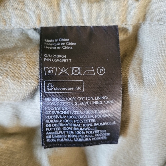 H&M Army Green Floral Utility Zip-Up Jacket Size Women's 4 - Picture 14 of 14